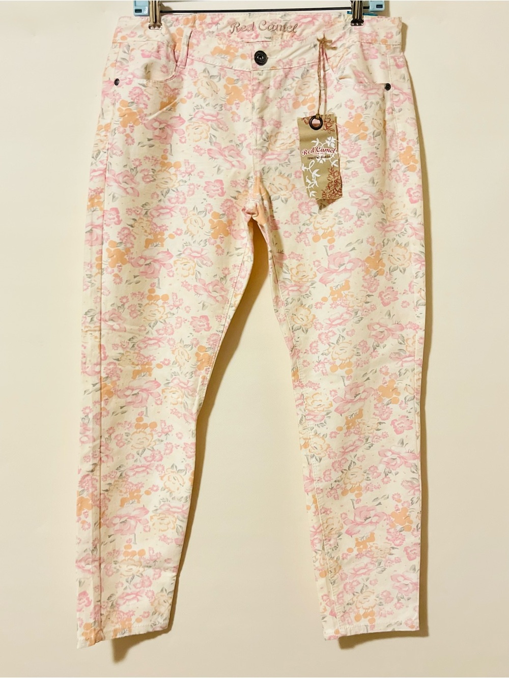 Red Camel AVA Fit Women’s Size 13 Pink Multicolor Skinny Stretch Jeans NWT